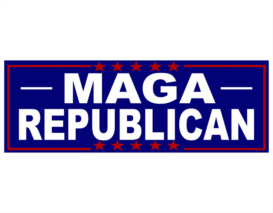 Window Sticker - MAGA Republican Bumper Sticker Various Sizes