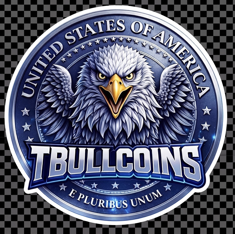 Tbullcoins USA Eagle Helmet Window/Helmet Decal or MAGNET