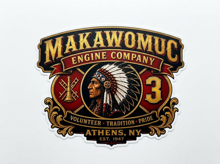 Makeawomuc Engine Company Window or Helmet Decal economy bulk decal