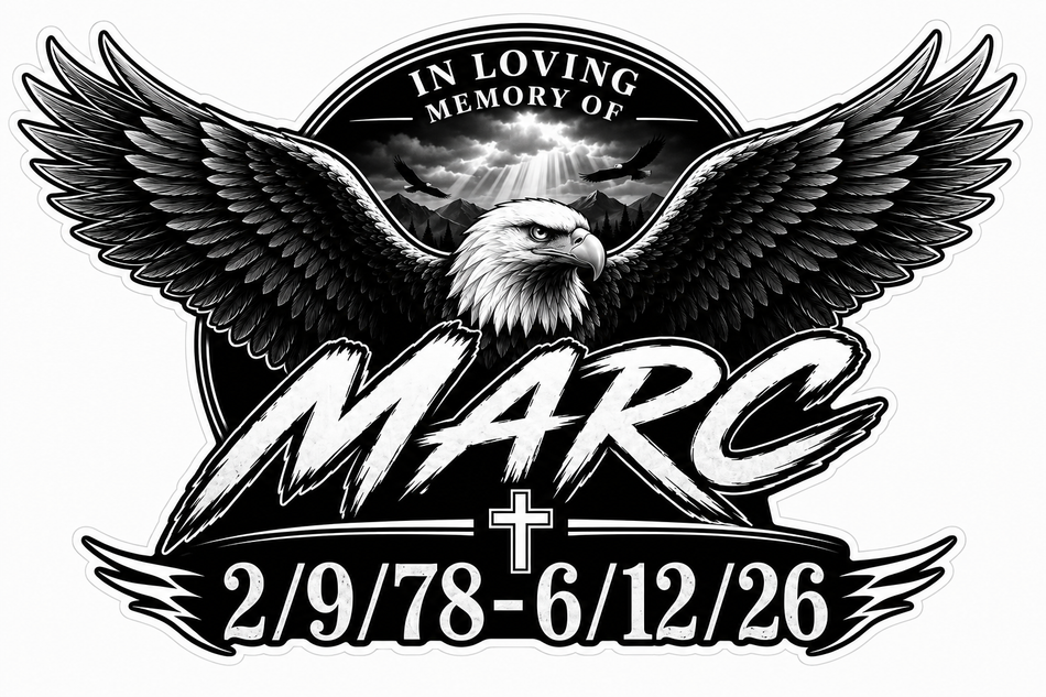 In Loving Memory of Marc Window or Helmet Decal (rct.1)