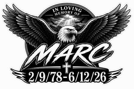 In Loving Memory of Marc Window or Helmet Decal economy bulk decal