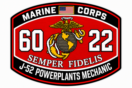 Marine Powerplant Mechanic Window or Helmet Decal economy bulk decal