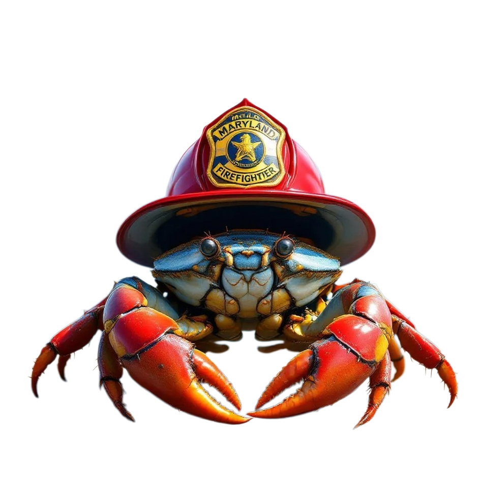 Firefighter Maryland Crab Firefighter AI Generated Decal