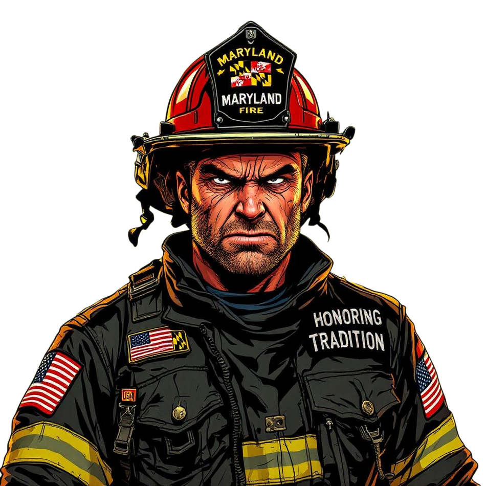 Maryland Firefighter Tradition Firefighter AI Generated Decal