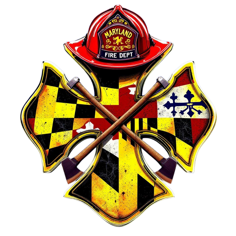 Maryland Maltese Cross Top Helmet AI Generated Decal