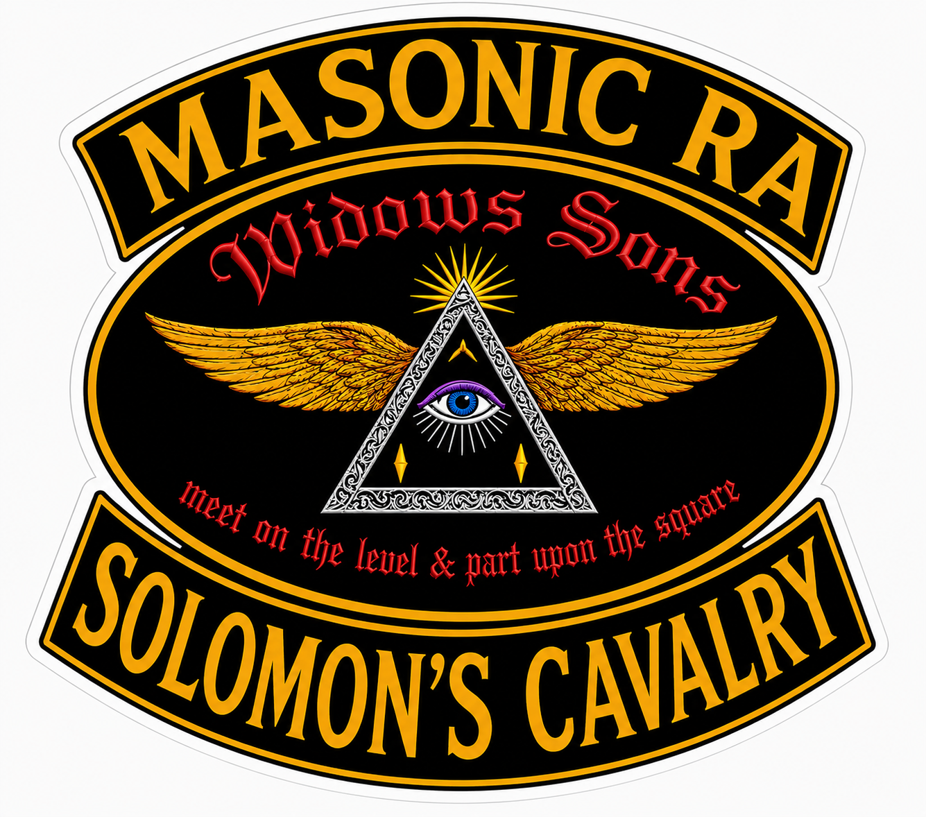 Masonic RA Solomons Cavalry Window or Helmet Decal economy bulk decal