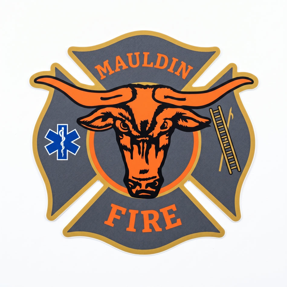 Mauldin Fire Window/Helmet Decal or MAGNET (sqd.1)