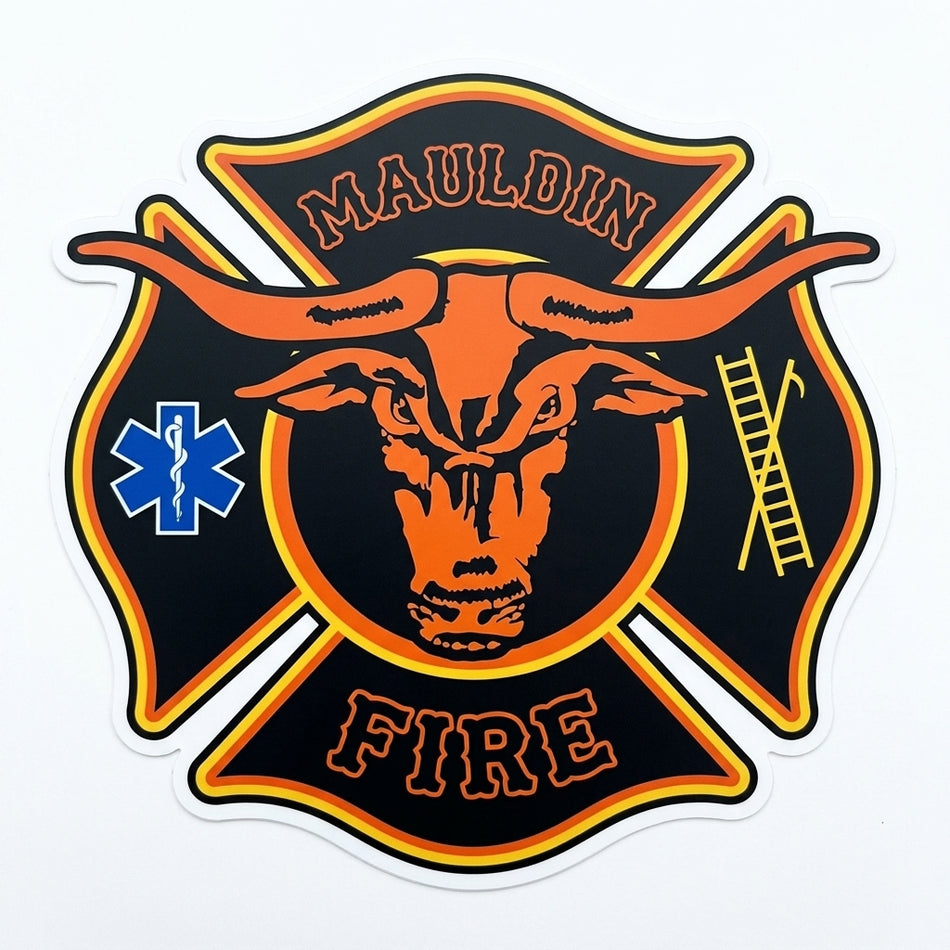 Mauldin Fire Maltese Window/Hardhat Decal