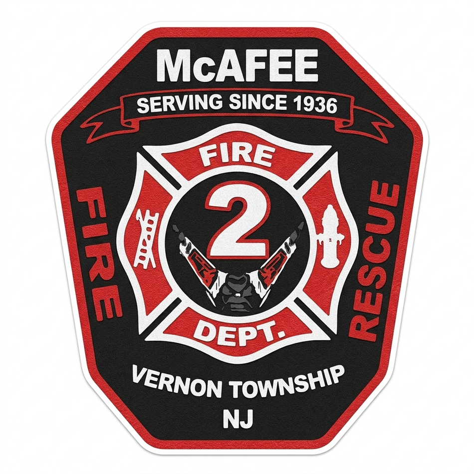 Mcafee Fire Department Customer Decal or Magnet (sqd.1)