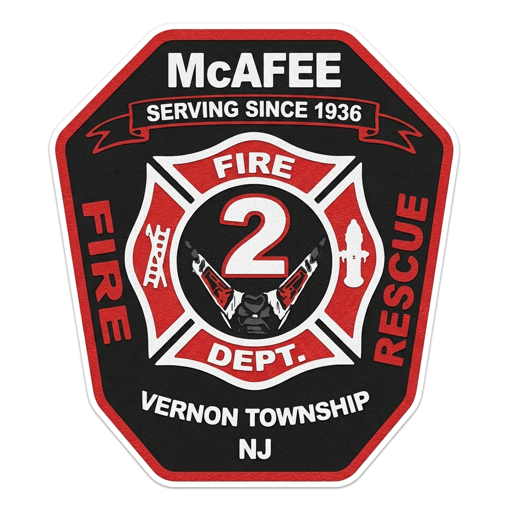 Mcafee Fire Department Customer Decal or Magnet economy non-reflective decal