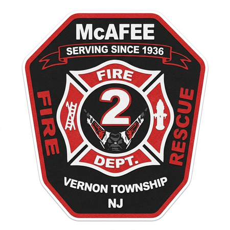 Mcafee Fire Department Customer Decal or Magnet economy non-reflective decal