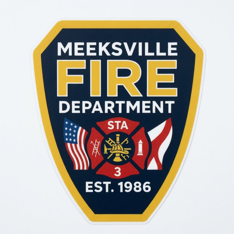 Meeksville Fire Dept. Window/Hardhat Decal (sqd.1)