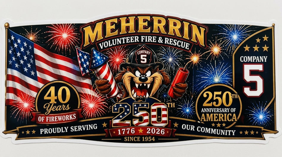 Meherrin Volunteer Fire and Resuce Window or Helmet Decal (rctd.1)