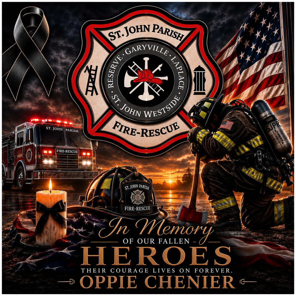 St. John Parish Memory Customer Window or Helmet Decal (sqd.1)