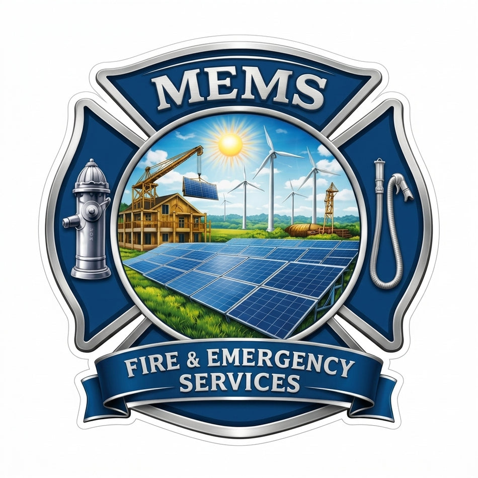 MEMS FIre Emergency V2 Window/Helmet Decal or MAGNET (sqd.1)
