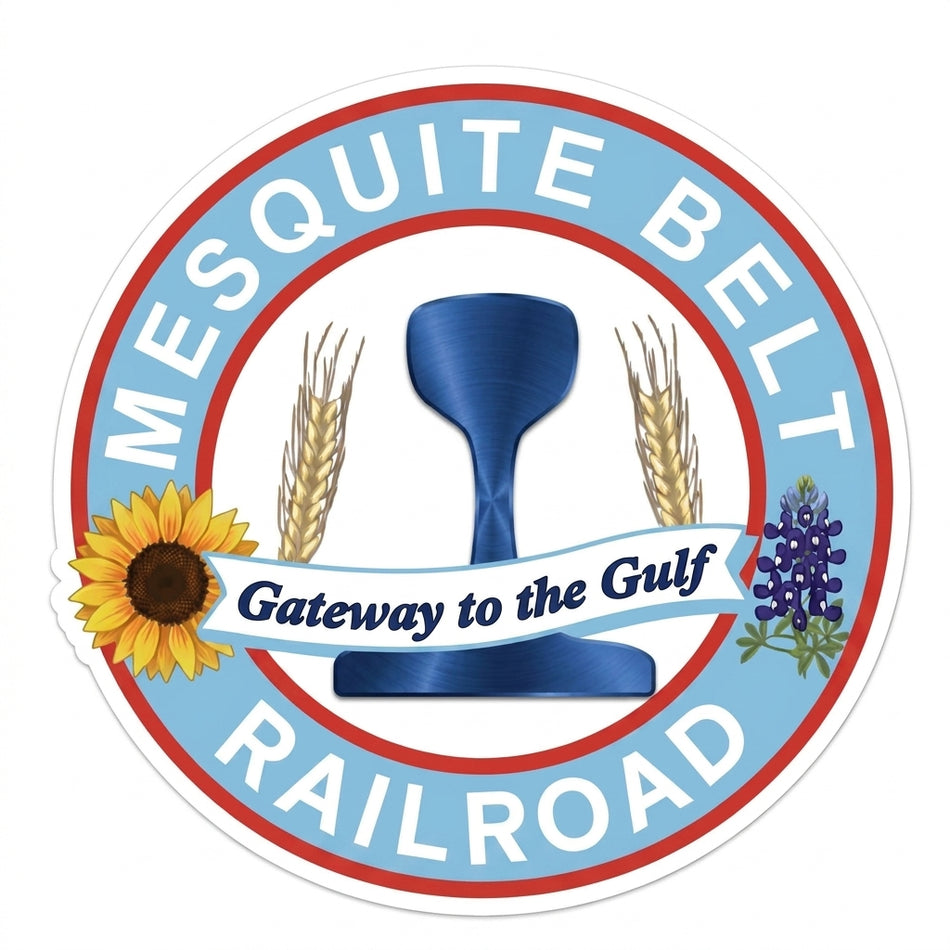 Mesquite Belt Railroad Window/Helmet Decal or MAGNET