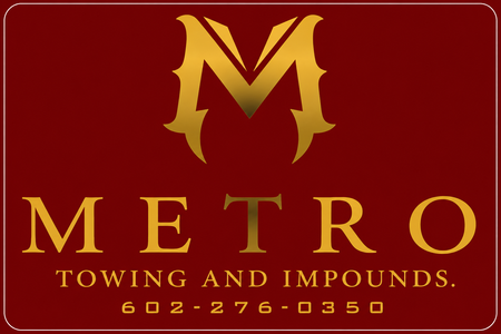 Metro Towing and Impounds Red Custom Window or Helmet Decal economy bulk decal