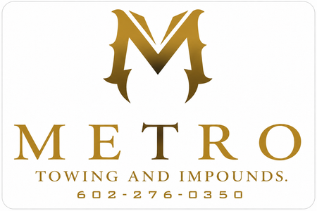 Metro Towing and Impounds White Custom Window or Helmet Decal economy bulk decal
