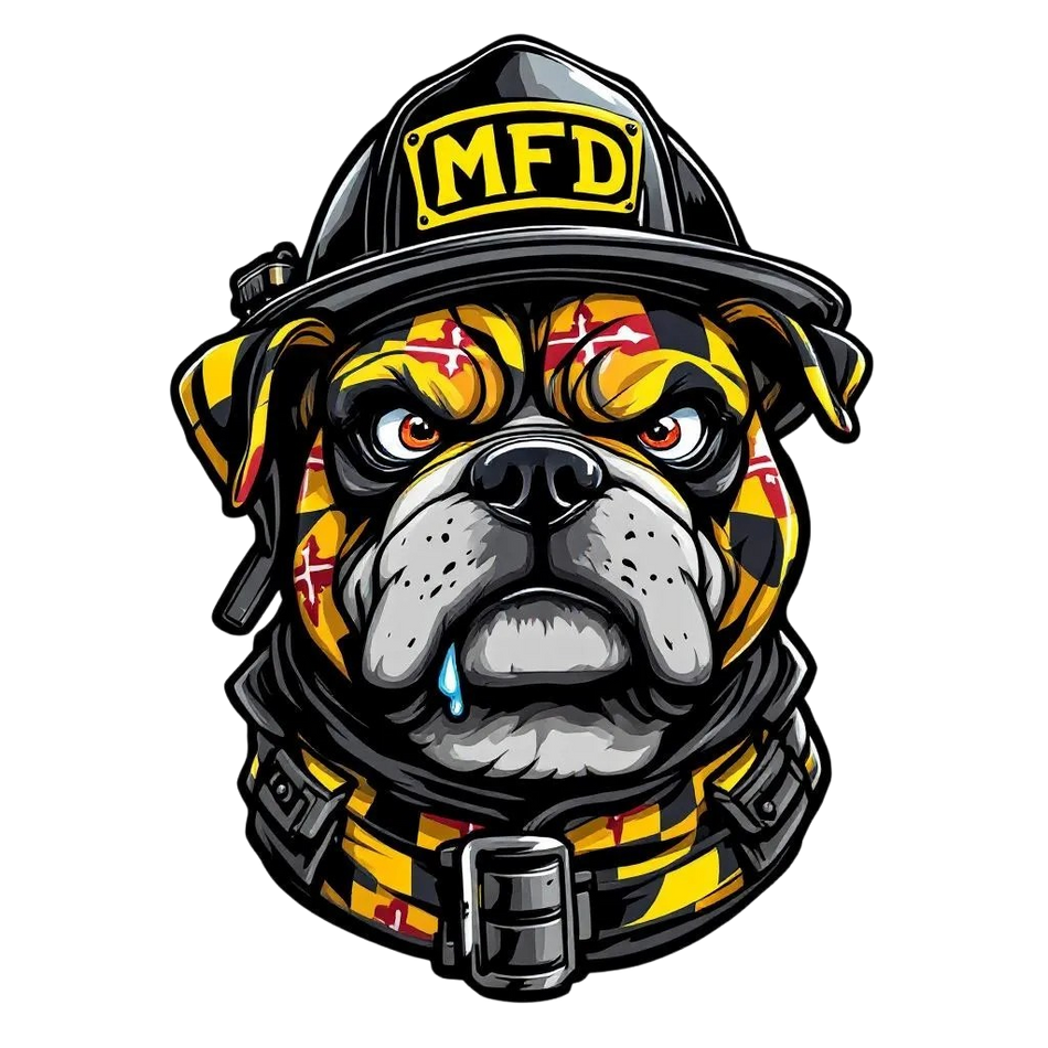Firefighter Maryland Dog V2 Firefighter AI Generated Decal