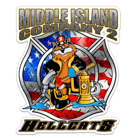 Middle Island Hellcats Customer Decal or Magnet economy non-reflective decal