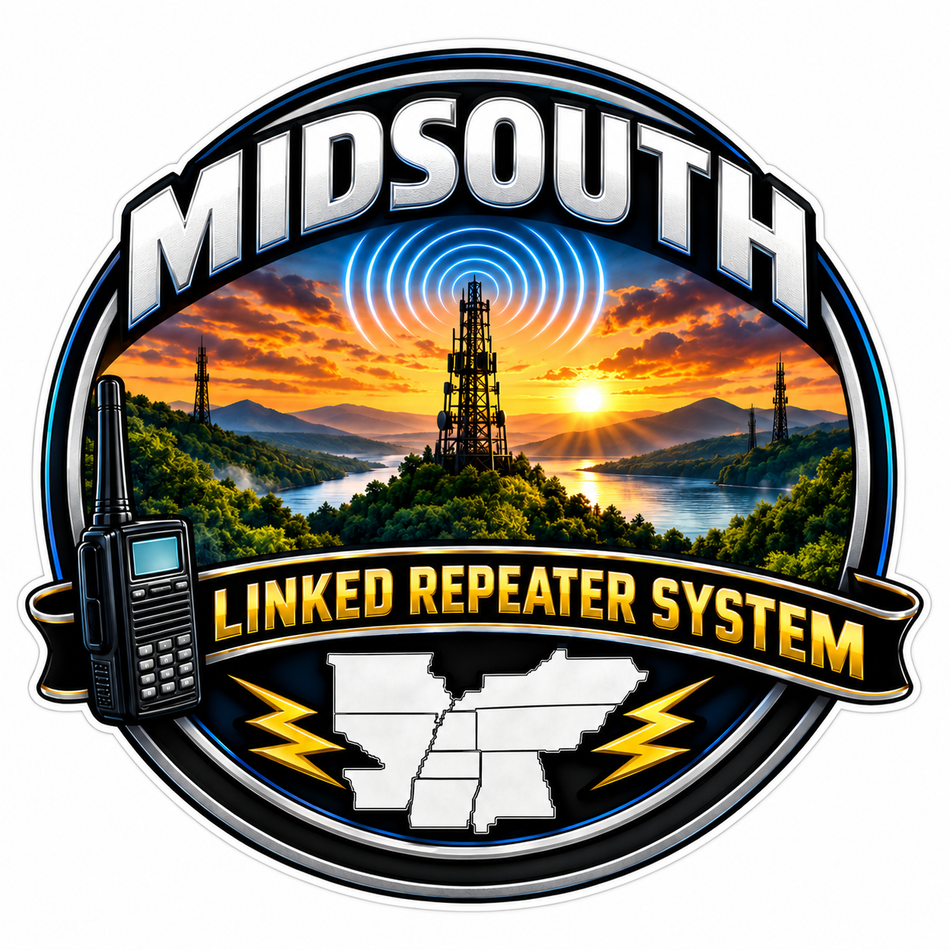Midsouth Repeater System Customer Decal – Economy Bulk Decals sqd.1