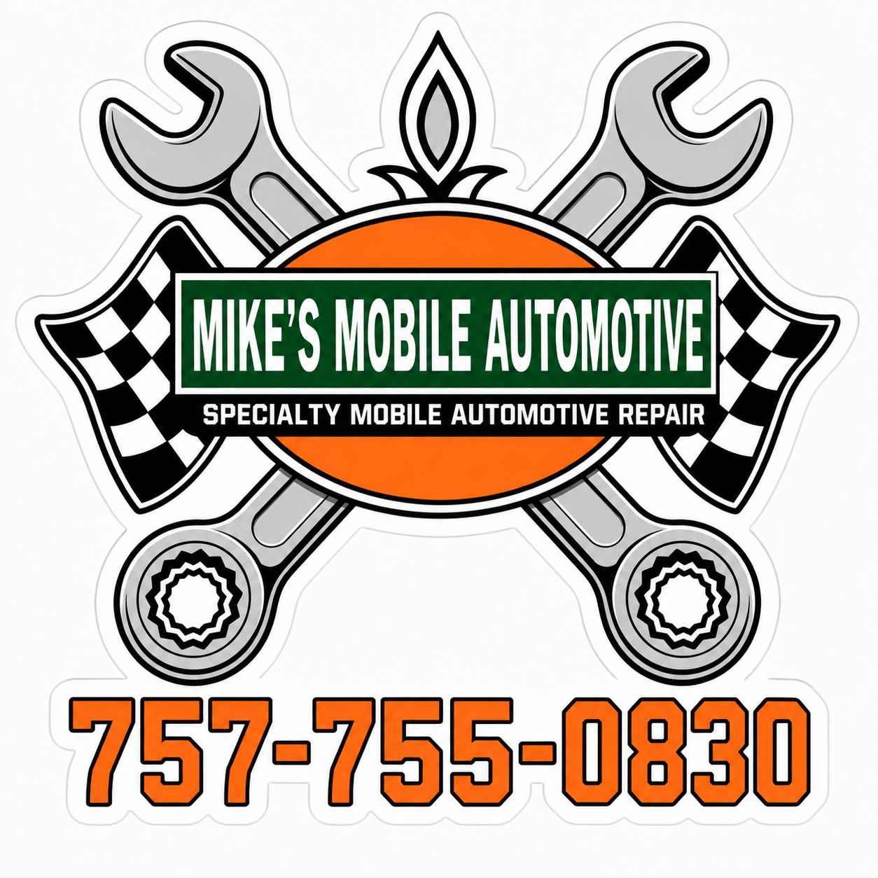 Mike Mobile Automotive Customer Decal or Magnet economy non-reflective decal