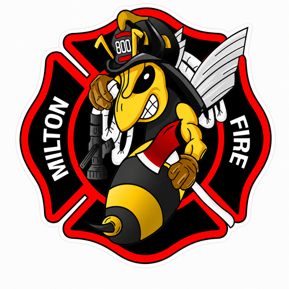 Milton Fire Department Maltese Customer Decal – Economy Bulk Decals sqd.1