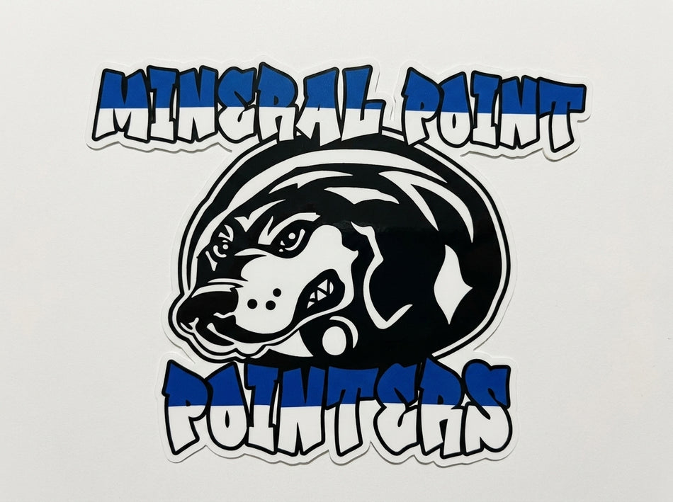Mineral Point Pointers Window or Helmet Decal (rctd.1)
