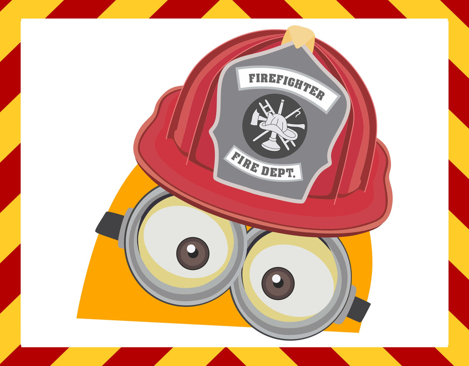 Window Decal - Minion Firefighter Decal
