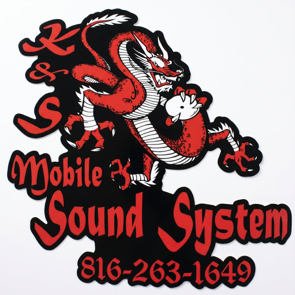 Mobile Sound Systems V2 Window/Helmet Decal or MAGNET (sqd.1)