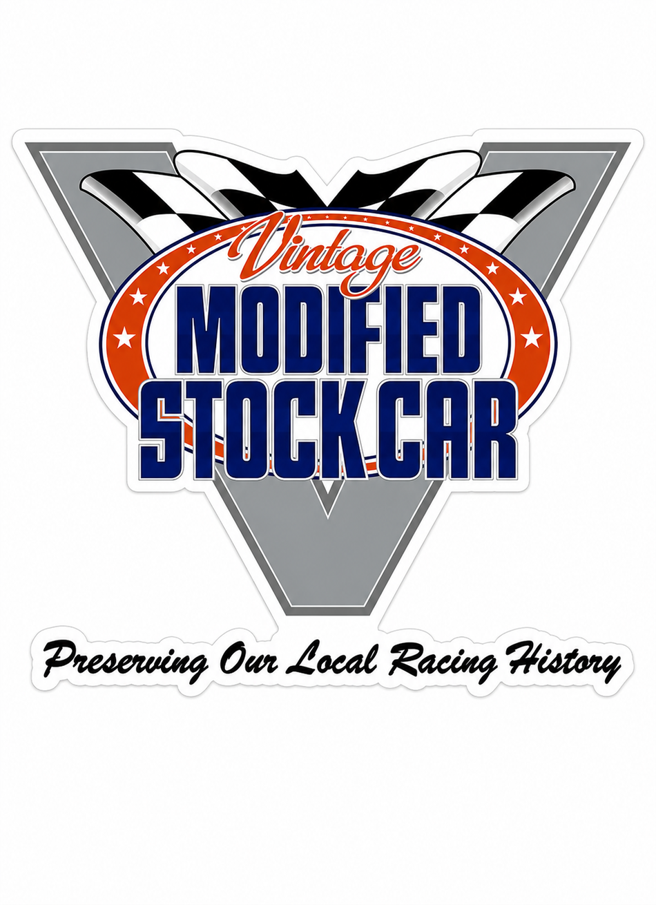 Vintage Modified Stock Car Customer Window or Helmet Decal economy non-reflective decal