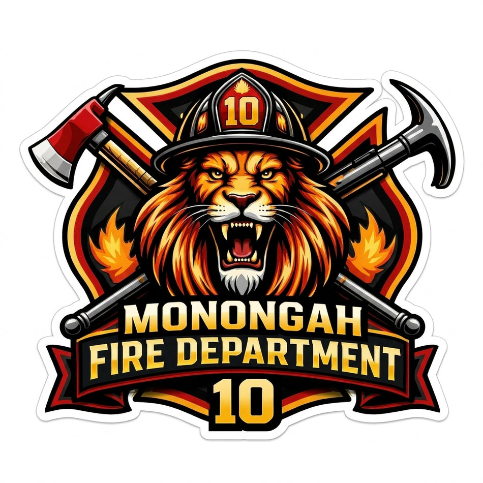 Monongah Fire Dept Window/Helmet Decal or MAGNET (sqd.1)