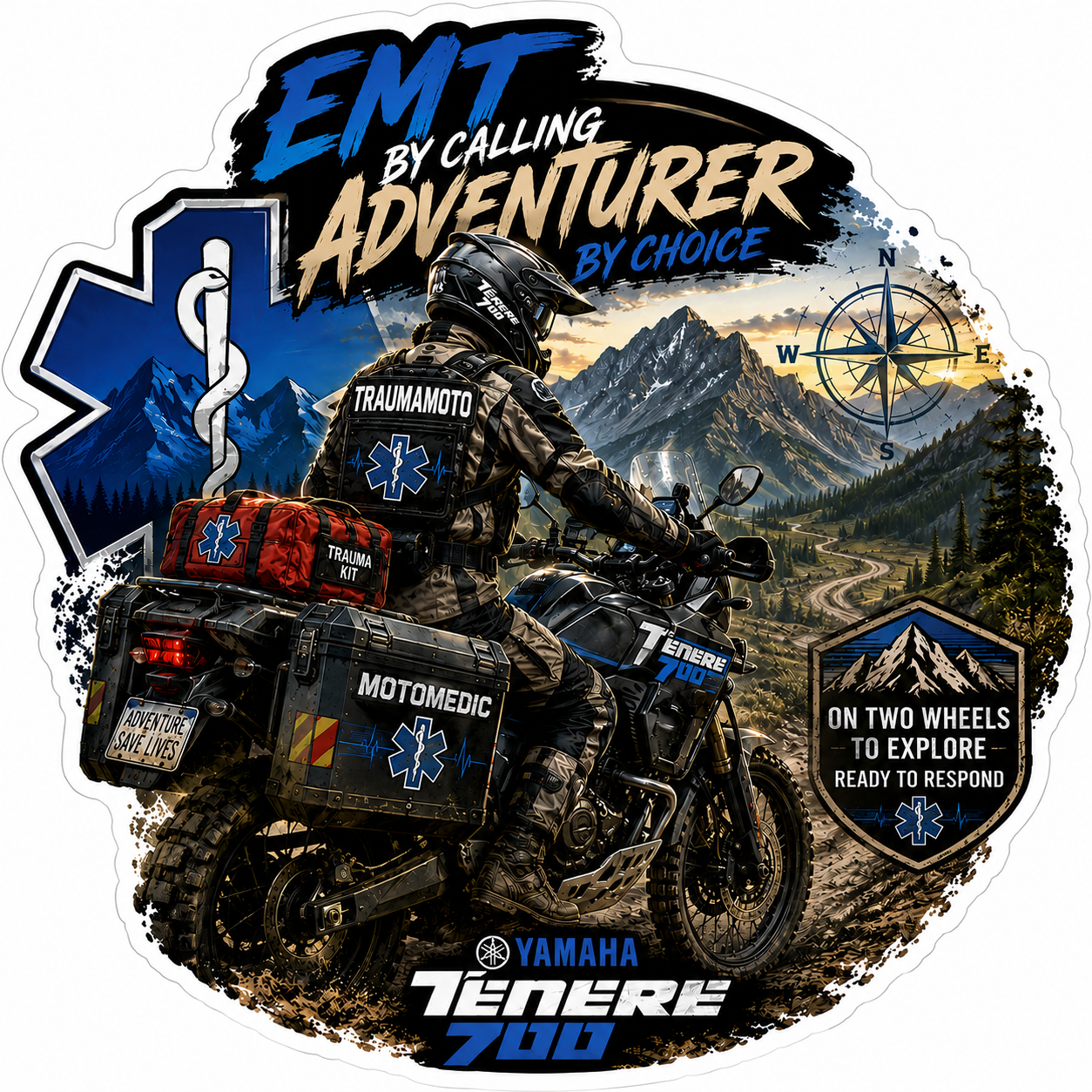 TrumaMoto Adventurer Customer Decal or Magnet economy non-reflective decal