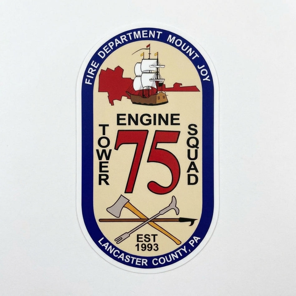 Mount Joy Fire Department Window/Helmet Decal or MAGNET (sqd.1)