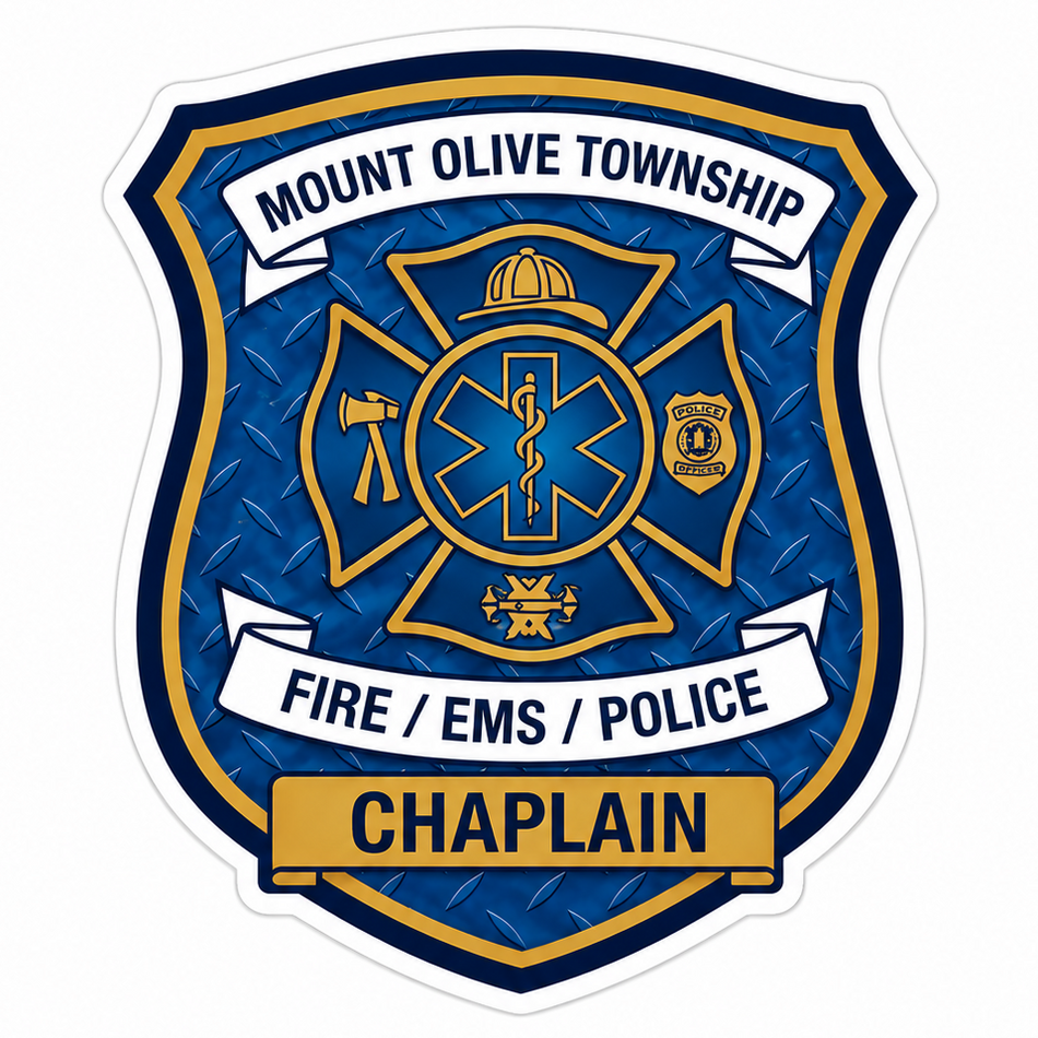 Mount Olive Township Chaplain Window/Helmet Decal or MAGNET Powercall