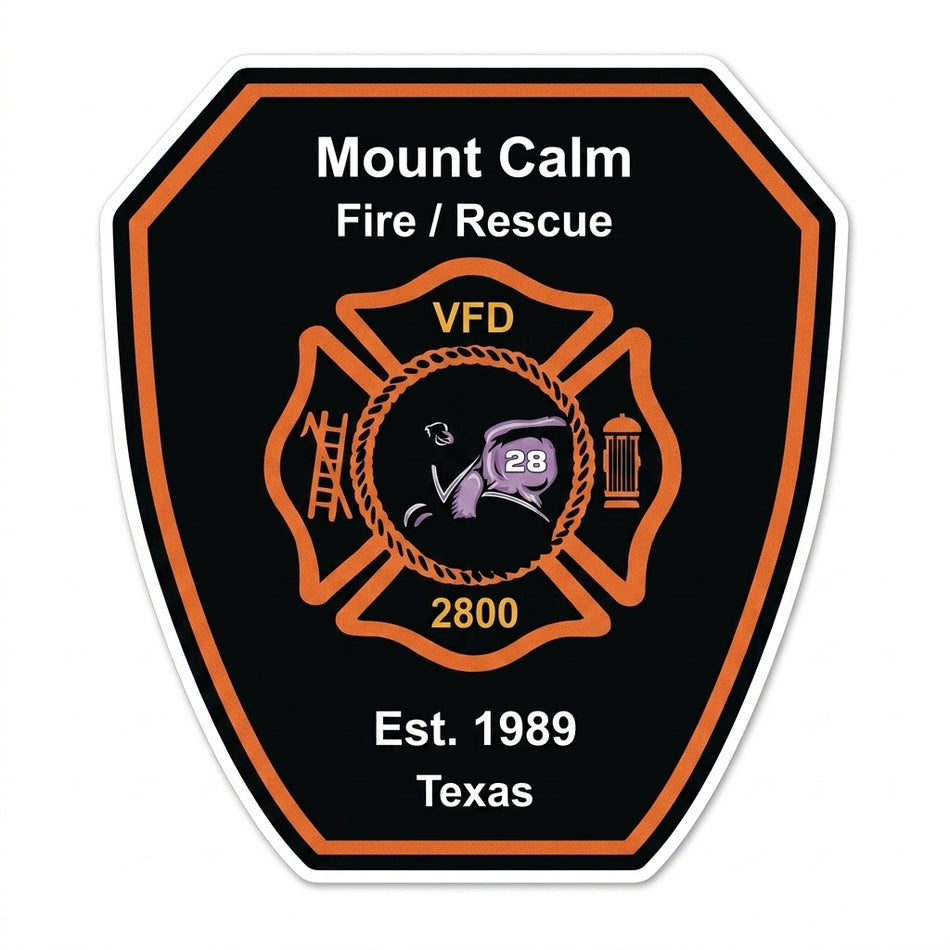 Mount Calm Fire Rescue Window/Helmet Decal or MAGNET (sqd.1)