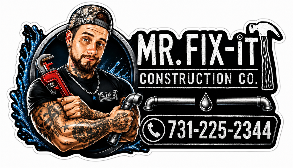 Mr. Fit-It Construction Customer Window or Helmet Decal (rct.1)
