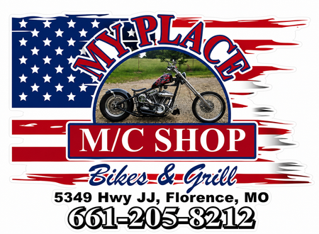My Place M/C Shop Window or Helmet Decal economy bulk decal