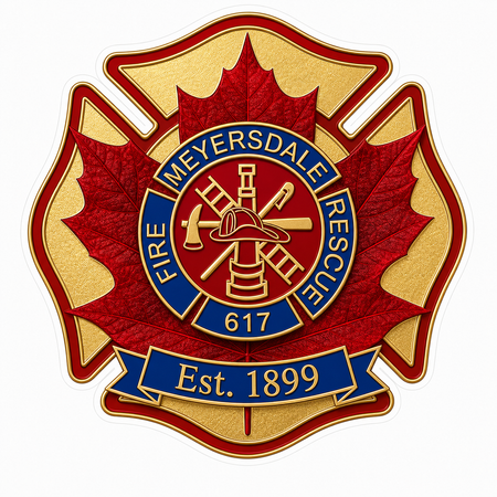 Myersdale Fire Rescue Customer Window or Helmet Decal economy non-reflective decal
