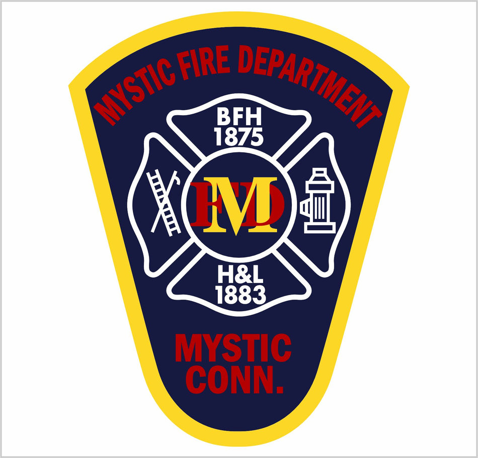 Mystic Fire Department Mystic Conn. Customer Decal