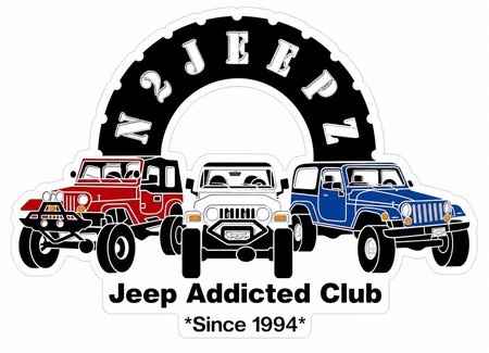 Jeep Addicted Club V1 Custom Window or Helmet Decal economy bulk decal