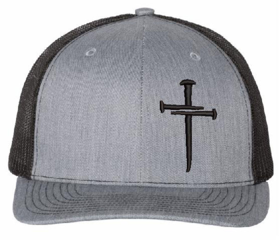 Jesus 3 Nail Cross Richardson Embroidered Adjustable Snapback Hat with Free Decal