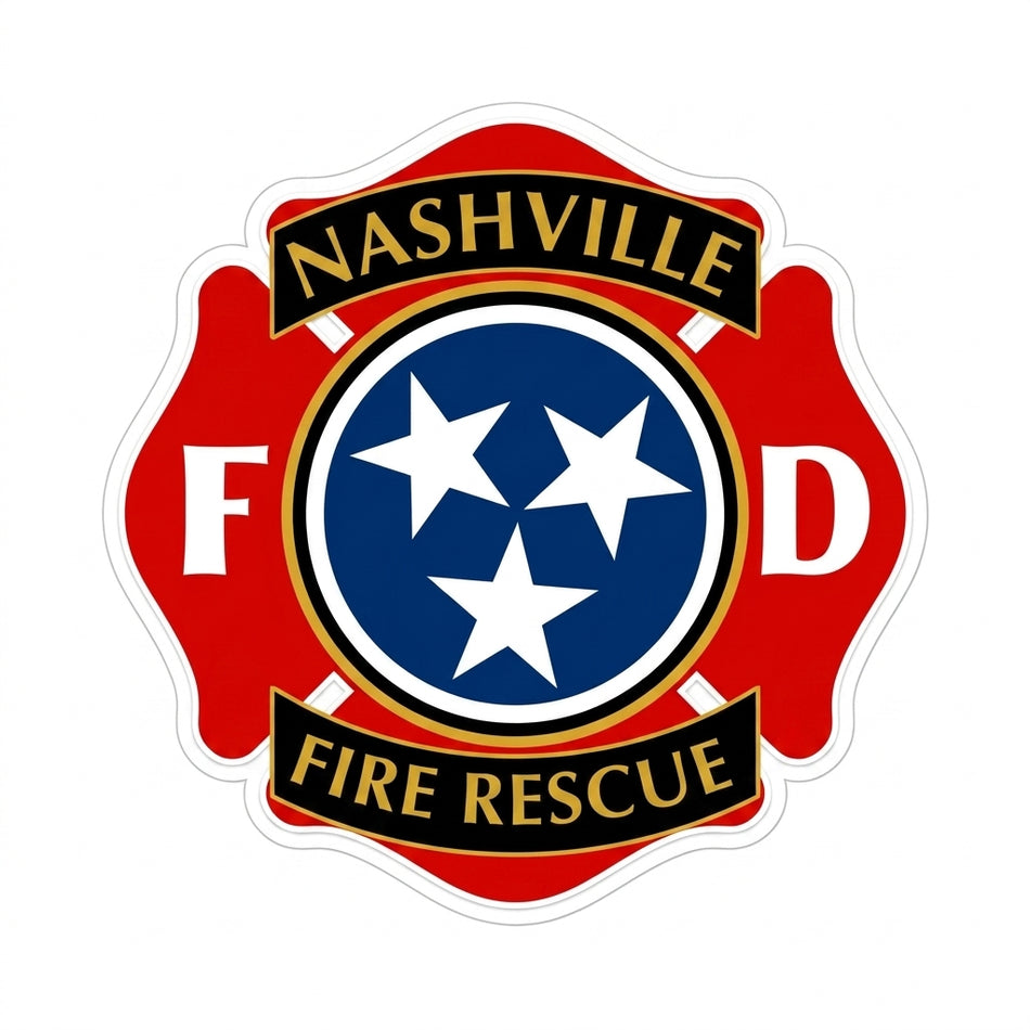 Nashville Fire and Rescue Window/Helmet Decal or MAGNET (sqd.1)