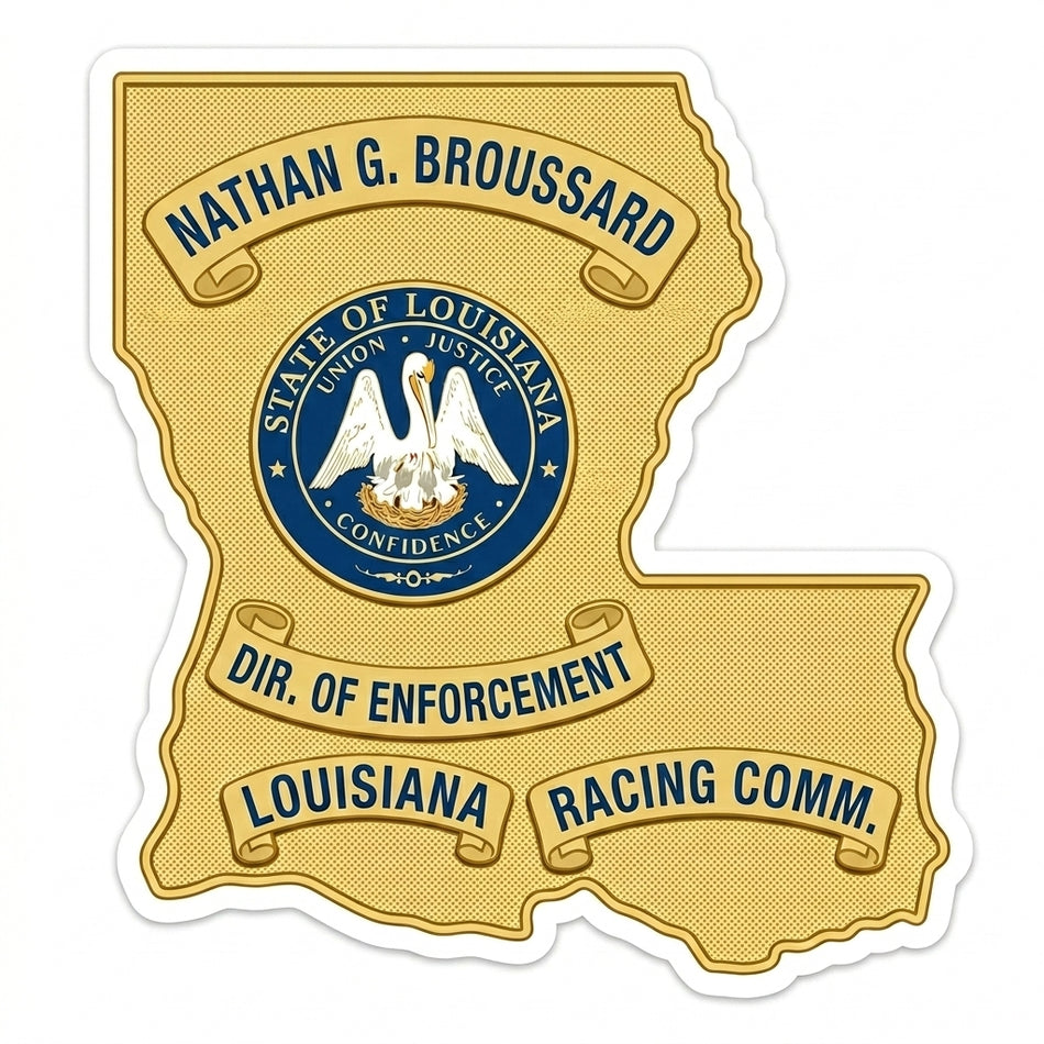 Nathan Broussard Badge Customer Decal or Magnet