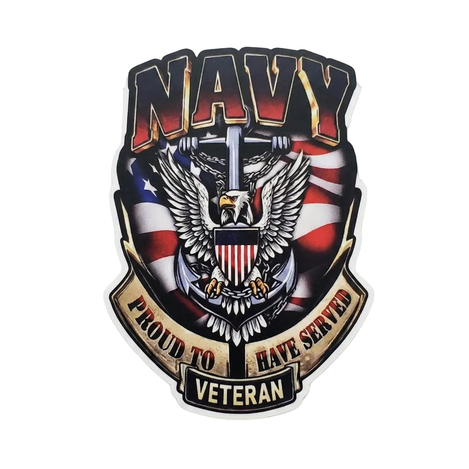 Navy Proud Veteran Window/Helmet Decal or MAGNET (sqd.1)