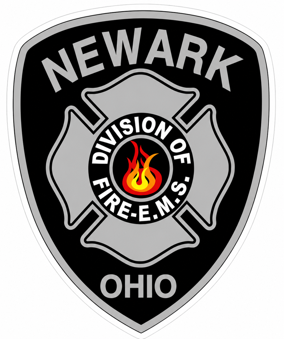 Newark Fire Ohio Flames Customer Decal or Magnet (sqd.1)