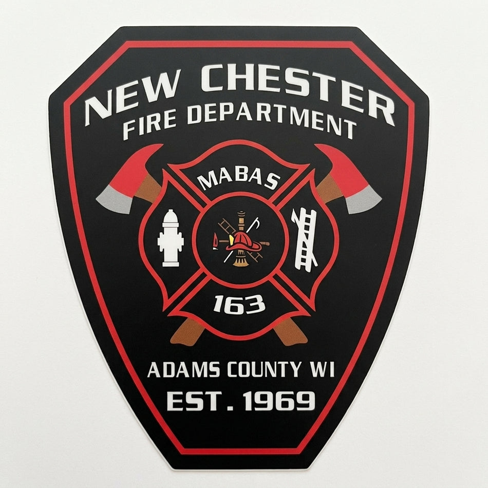 New Chester Fire Dept. Window/Helmet Decal or MAGNET (sqd.1)