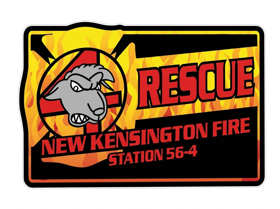 New Kensington Fire Window or Helmet Decal (rctd.1)