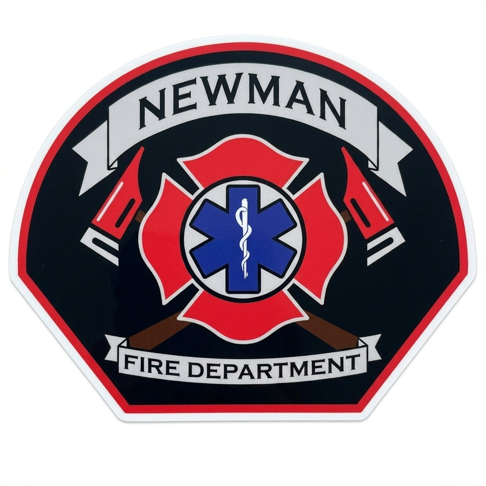 Newman Fire Department Window or Helmet Decal (rctd.1)