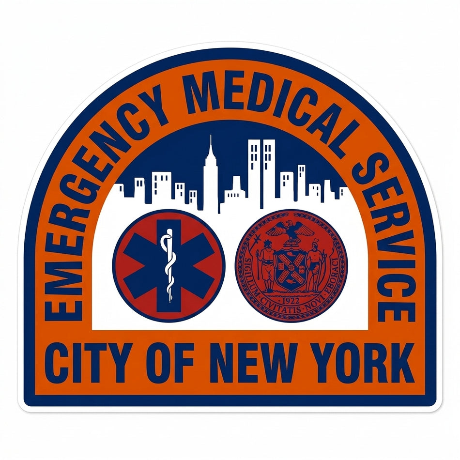 City of New York EMS Window/Hardhat Decal